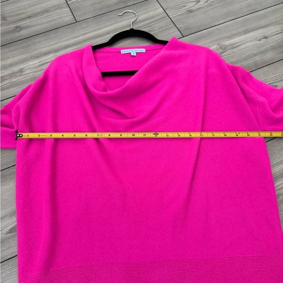 Antonio Melani Cashmere Cowl Neck Sweater - Barbiecore Pink - Picture 6 of 7